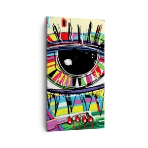 Obraz na plátně - Barevné oko - barevná duše - 45x80 cm