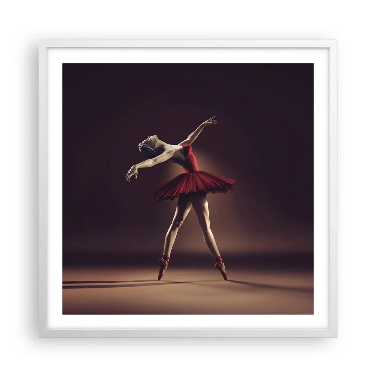Plakát v bílém rámu - Prima balerína - 60x60 cm
