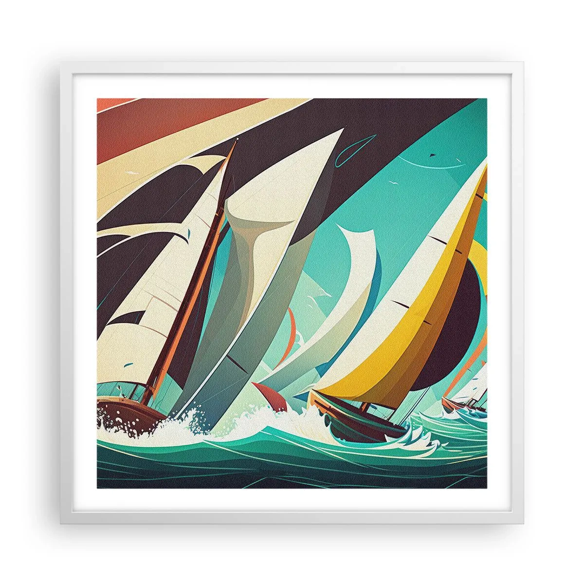 Plakát v bílém rámu - Jak vycházet s živly - 60x60 cm