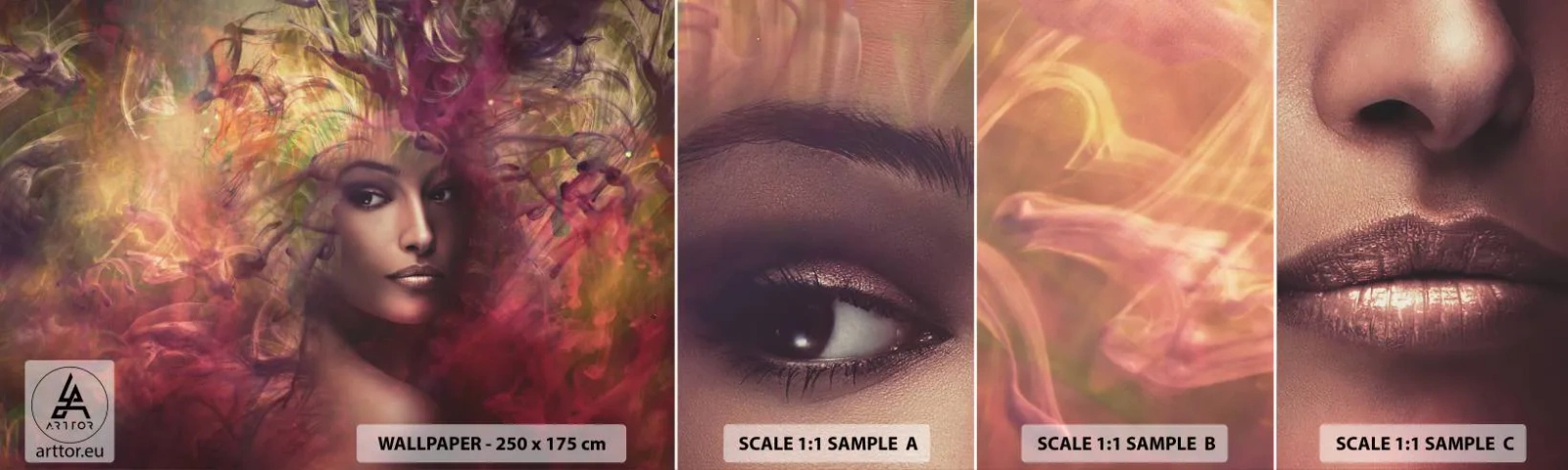 Vzor Fototapety Samolepicí Deluxe Sticker - Tady jsem! - Žena, ženská tvář, Tělo - 100x30 cm