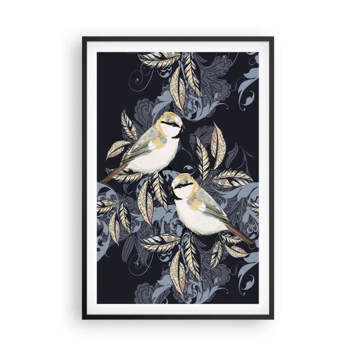Plakát v černém rámu - Žlutomodrá píseň - 61x91 cm