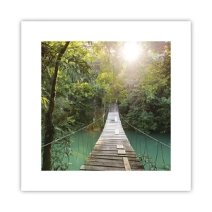 Plakát - Nad azurovou vodou do azurového lesa - 30x30 cm