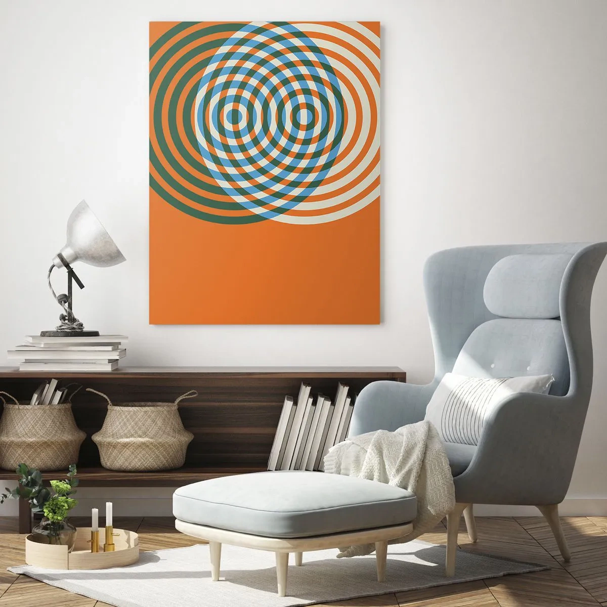 Obraz na skle - Abstraktní kruhová variace - 50x70 cm