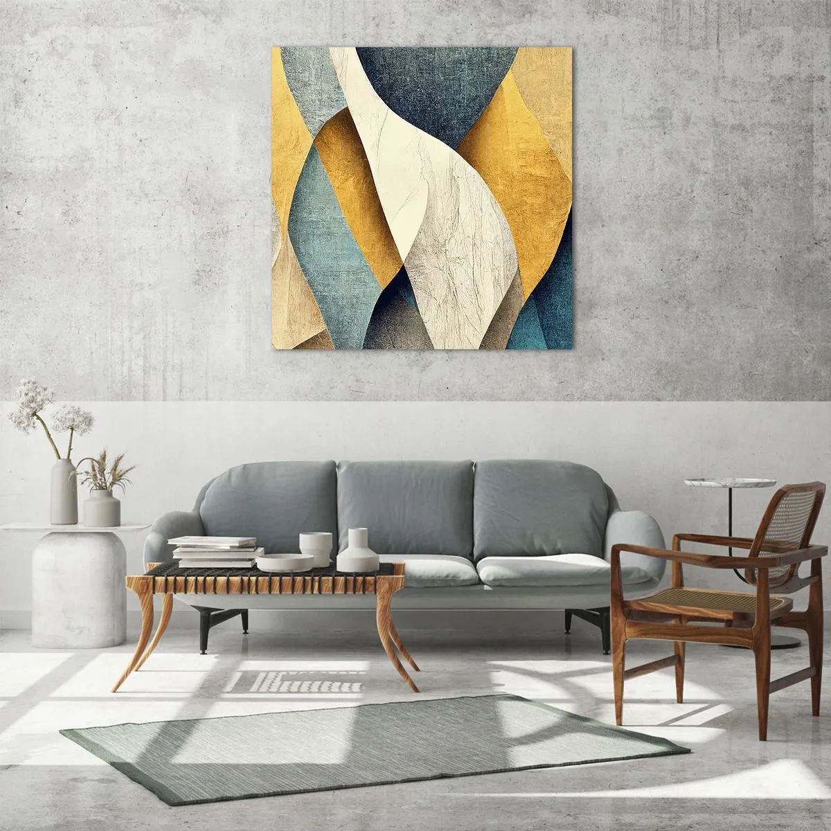 Obraz na skle - Rytmus a vlnění - 60x60 cm