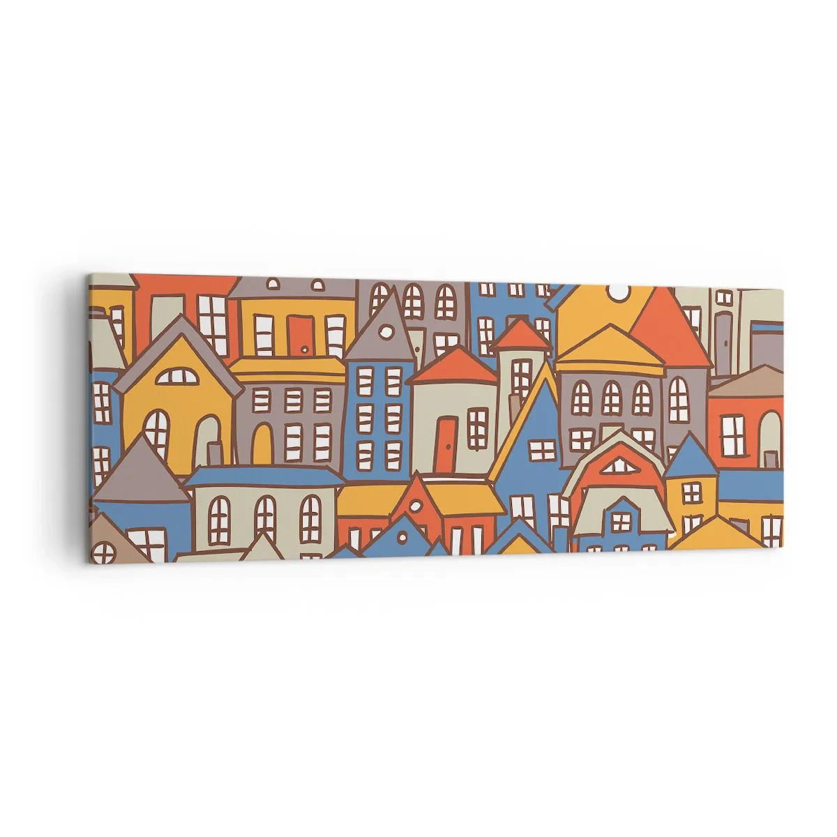 Obraz na plátně - Za domem dům - 140x50 cm