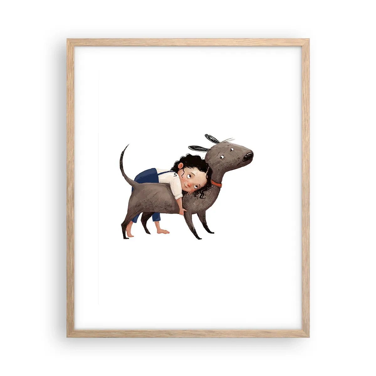 Plakát v rámu světlý dub - Nejlepší přátelé - 40x50 cm