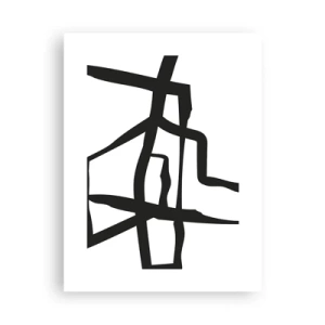 Plakát - Černobílá konstrukce - 30x40 cm