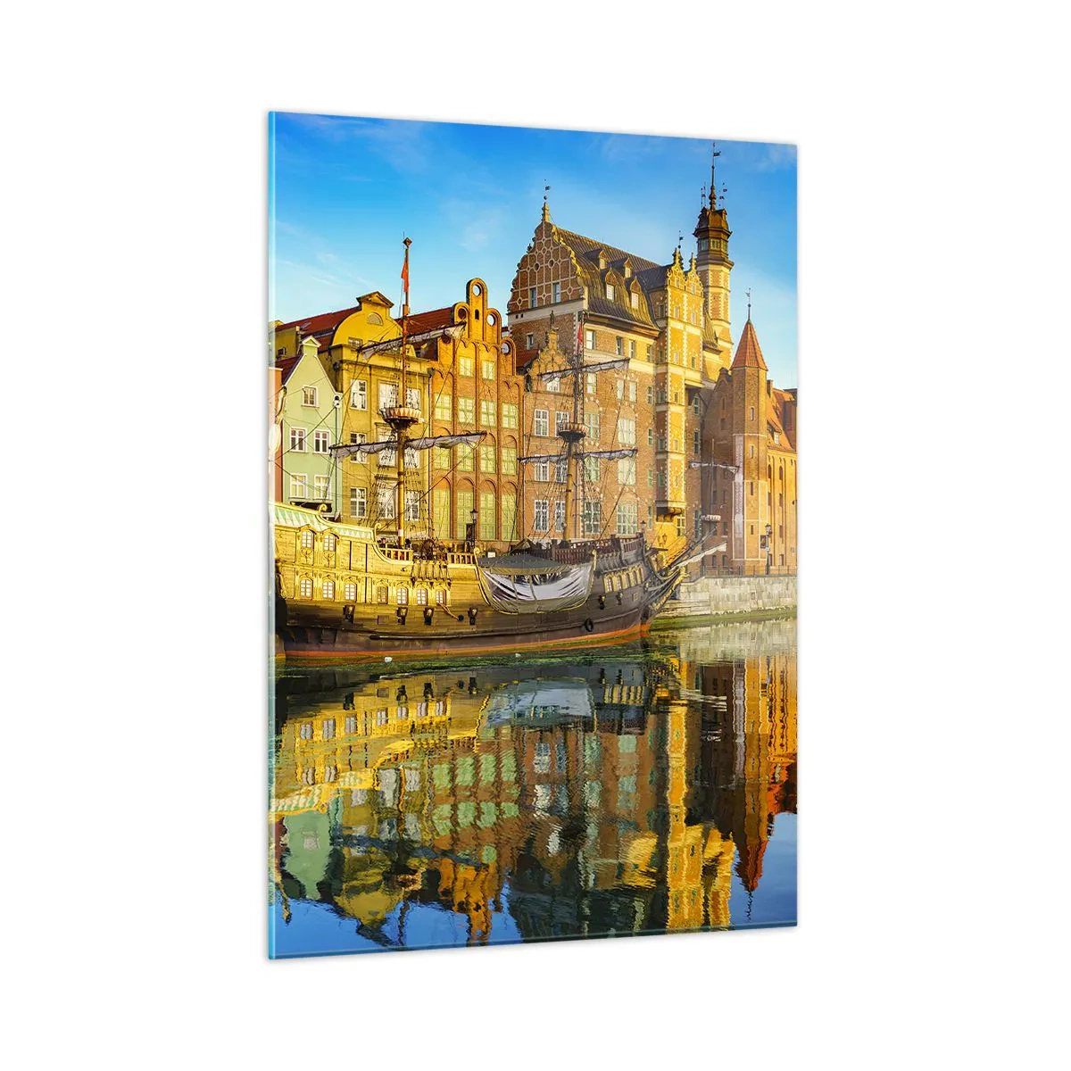 Obraz na skle - Zrcadlový odraz minulosti - 50x70 cm