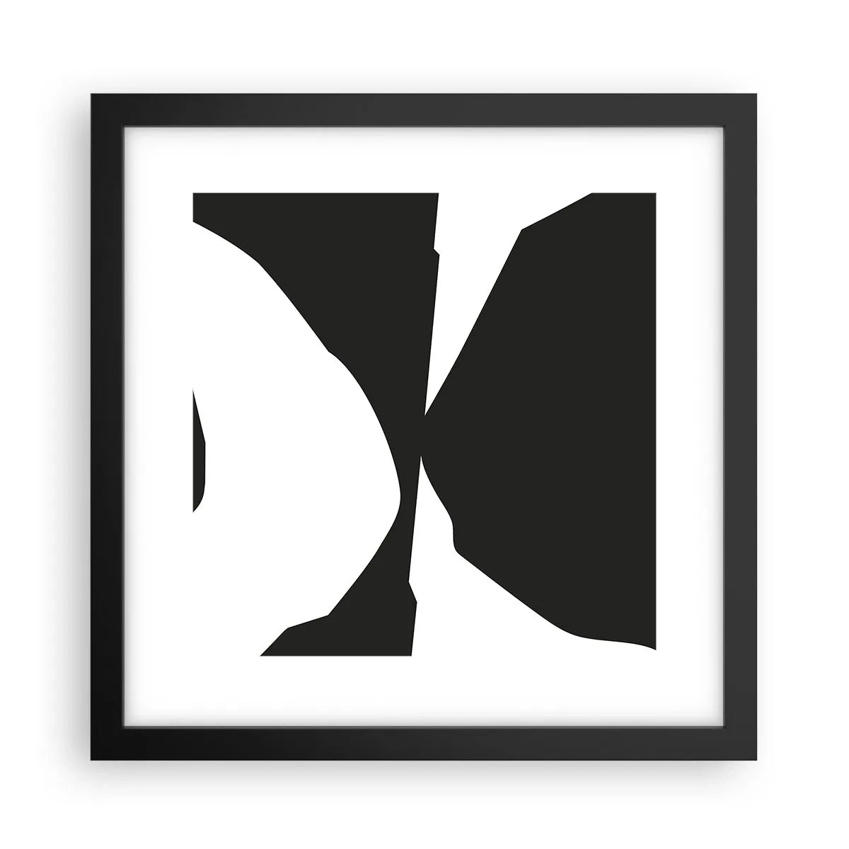 Plakát v černém rámu - Positive-negative - 30x30 cm