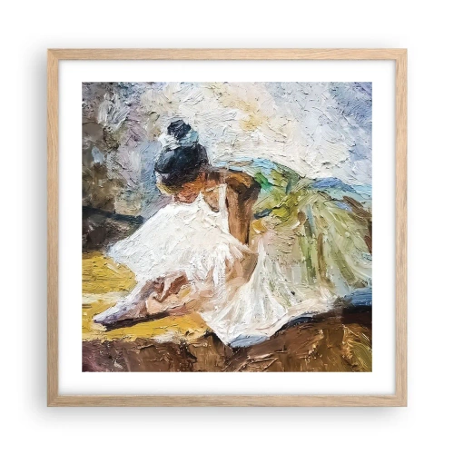 Plakát v rámu světlý dub - Z Degasova obrazu - 50x50 cm
