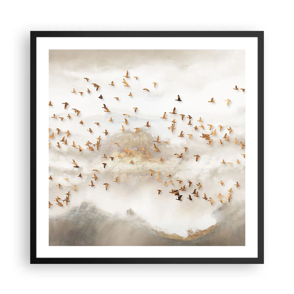 Plakát v černém rámu - Je čas… - 60x60 cm