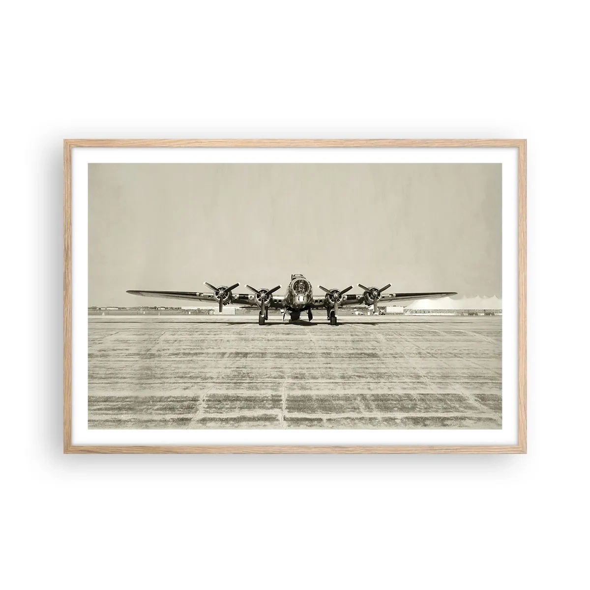 Plakát v rámu světlý dub - Jako vždy připraven - 91x61 cm