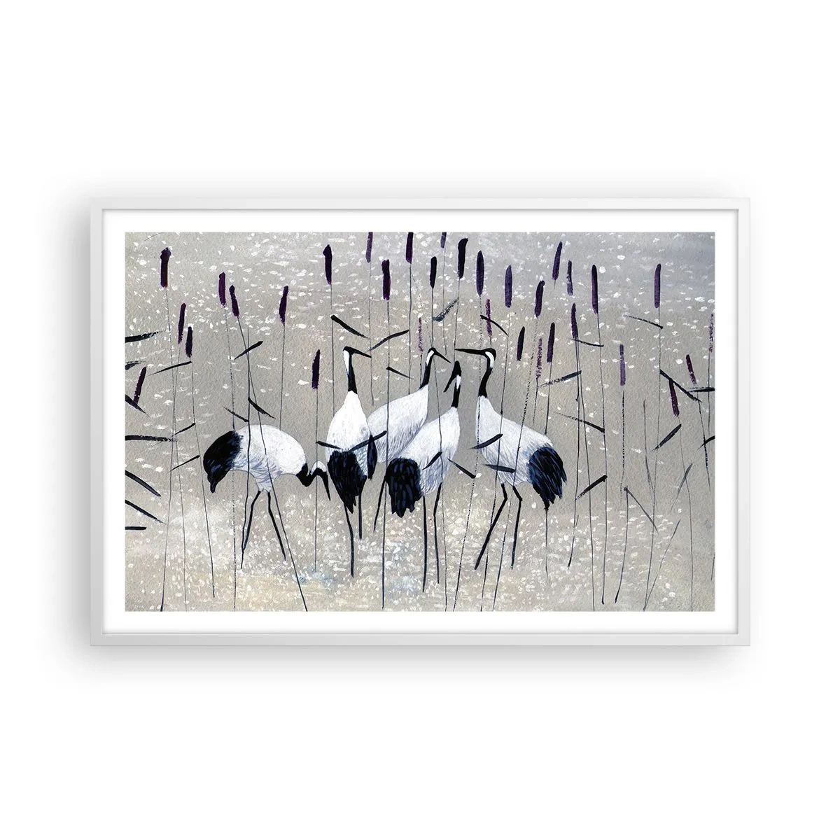 Plakát v bílém rámu - Mezi svými - 91x61 cm