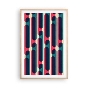 Plakát v rámu světlý dub - Dovnitř a dopředu - 61x91 cm