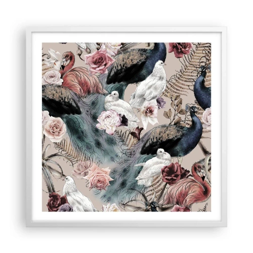 Plakát v bílém rámu - V palácové zahradě - 60x60 cm