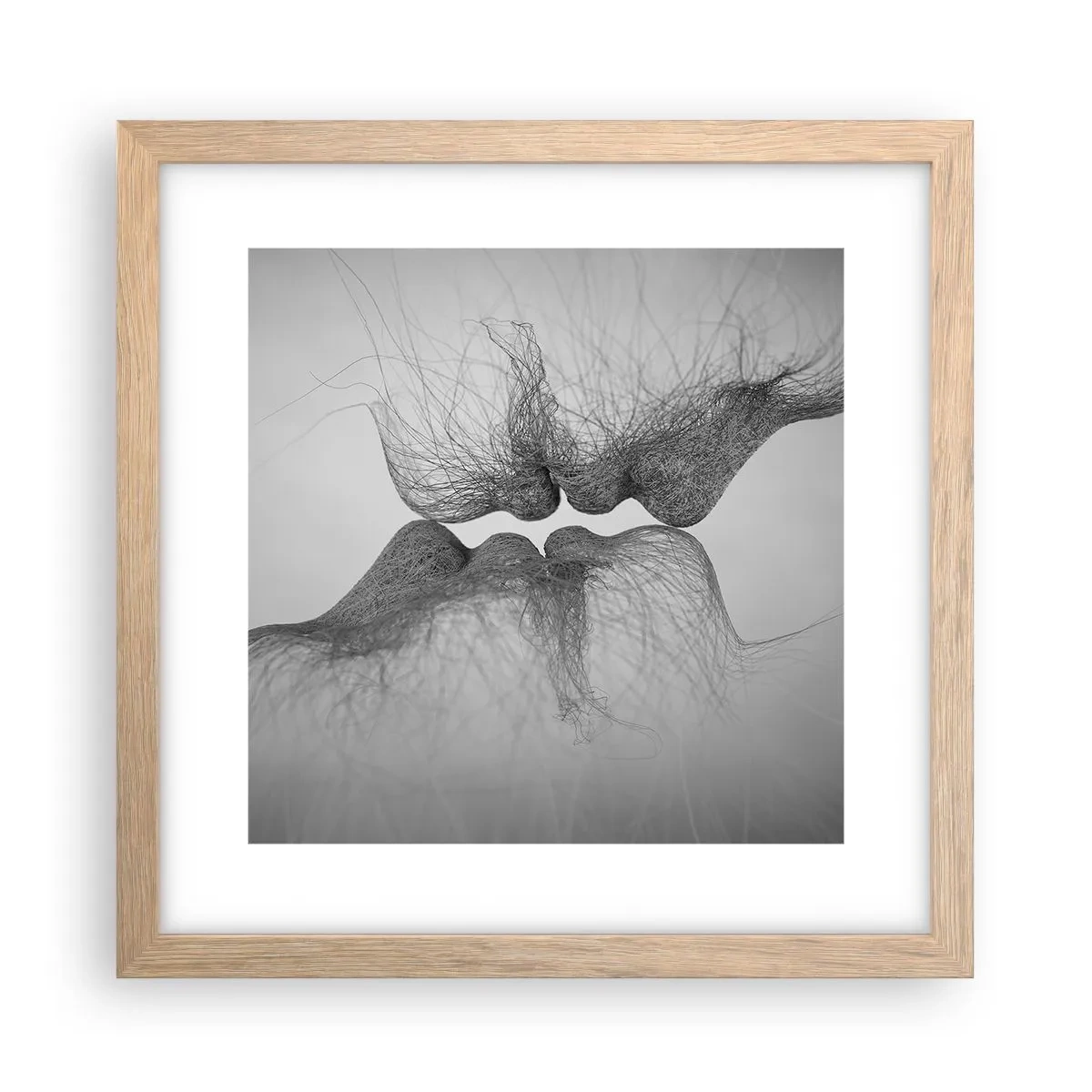 Plakát v rámu světlý dub - Polibek větru - 30x30 cm