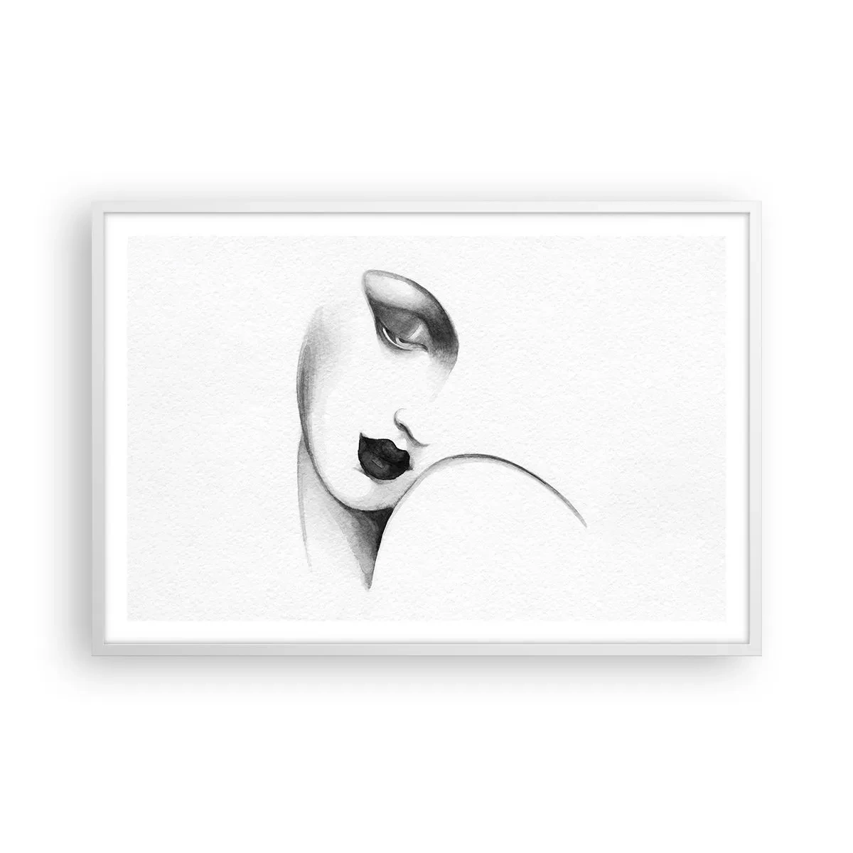 Plakát v bílém rámu - Ve stylu Lempické - 91x61 cm