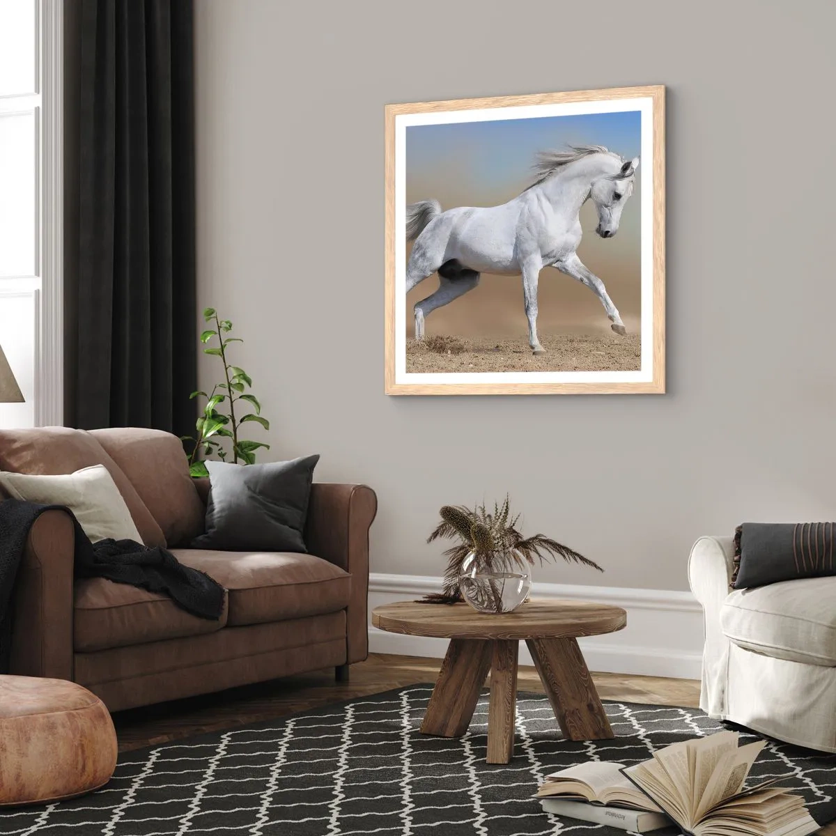 Plakát v rámu světlý dub - Nejkrásnější arabská pohádka - 60x60 cm