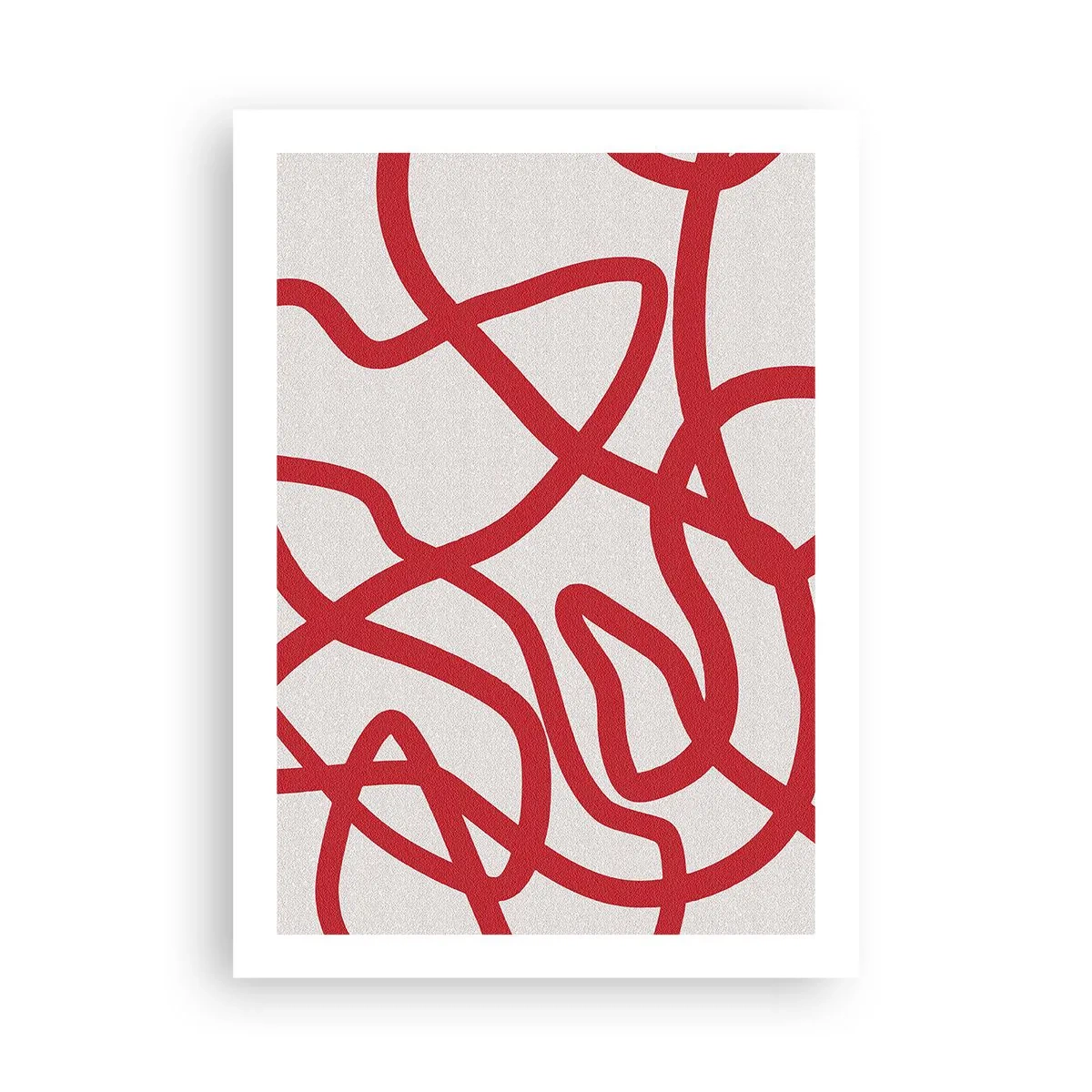 Plakát - Červené na bílém - 50x70 cm