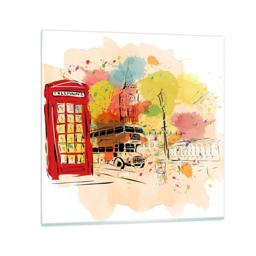 Obraz na skle - Město různorodostí - 60x60 cm