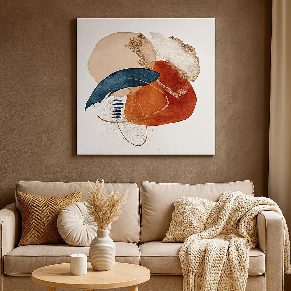 Obraz na plátně - Oválná kompozice - 30x30 cm