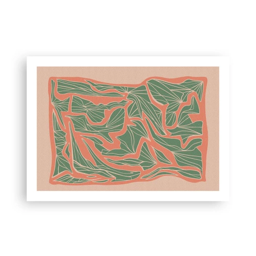 Plakát - Souboj korálů a zeleně - 70x50 cm