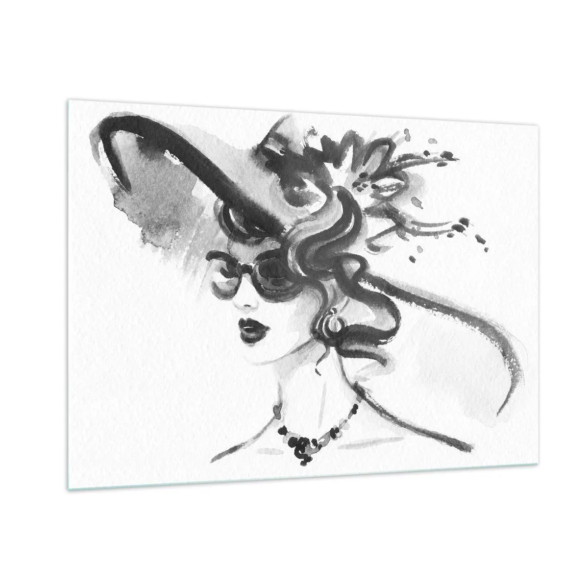 Obraz na skle - Dáma s charakterem - 100x70 cm