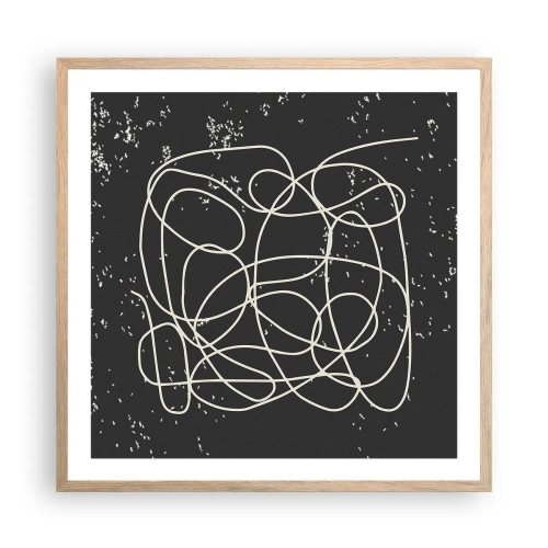 Plakát v rámu světlý dub - Toulání myslí - 60x60 cm