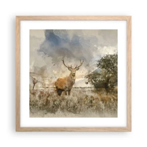 Plakát v rámu světlý dub - Důstojnost - síla - majestátnost - 40x40 cm