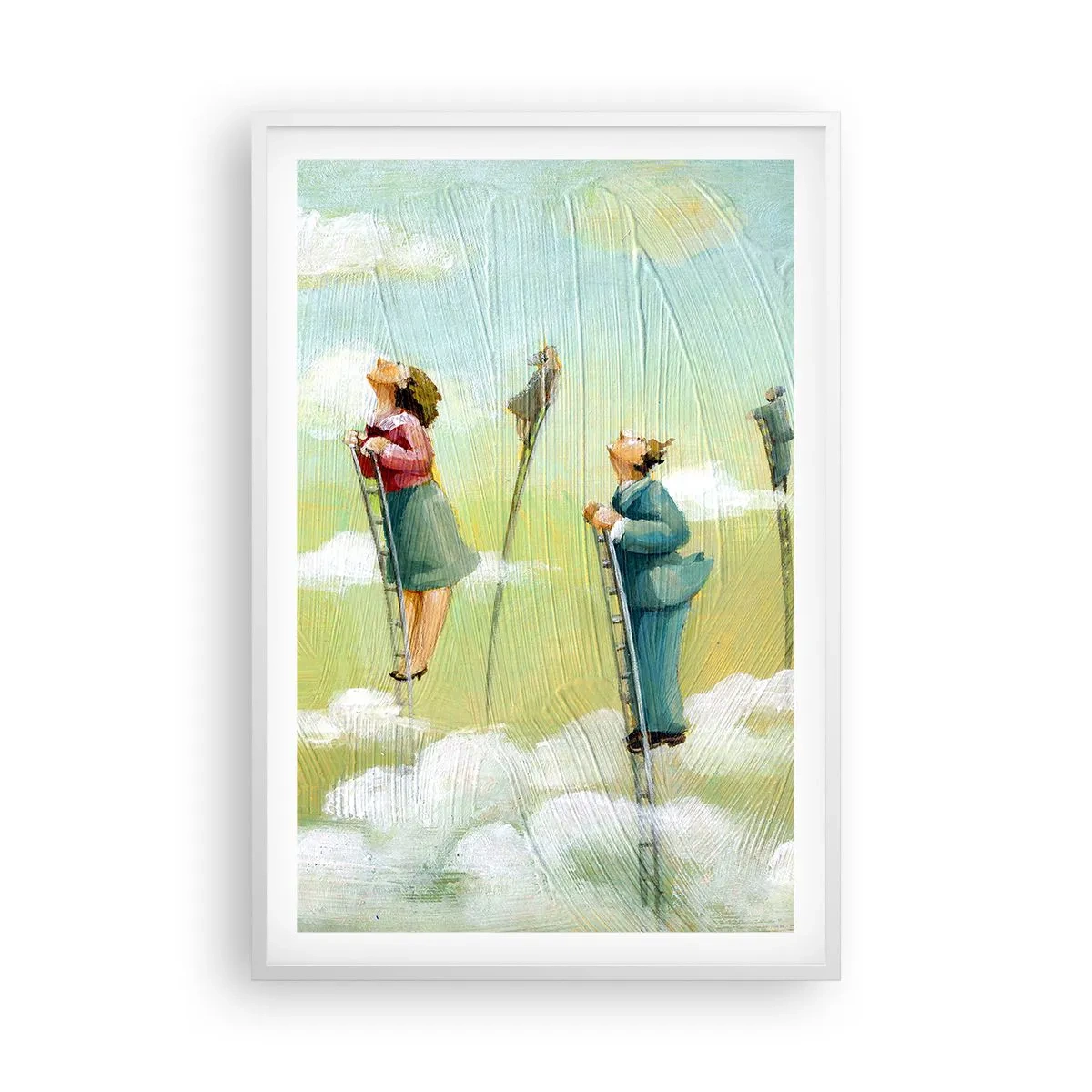 Plakát v bílém rámu - Za svým snem - 61x91 cm