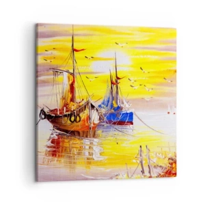 Obraz na plátně - Zasloužený odpočinek v přístavu - 60x60 cm