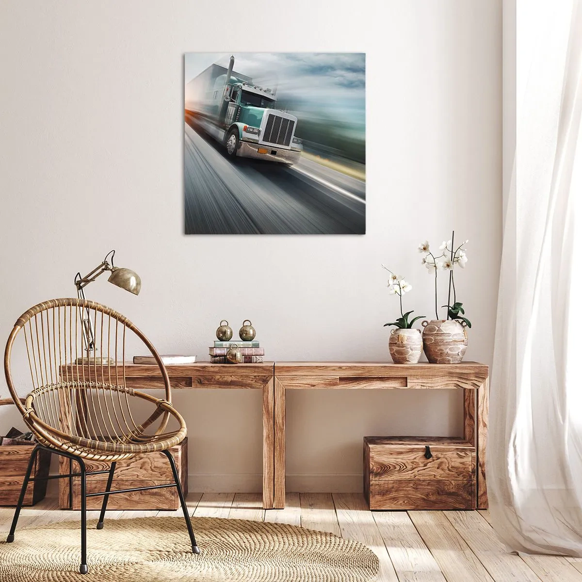 Obraz na plátně - Americký obr v rychlosti - 70x70 cm
