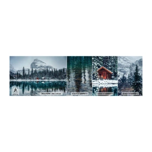 Vzor Fototapety Samolepicí Deluxe Sticker - Kanadské útočiště - Krajina, Kanada, Zima - 100x30 cm
