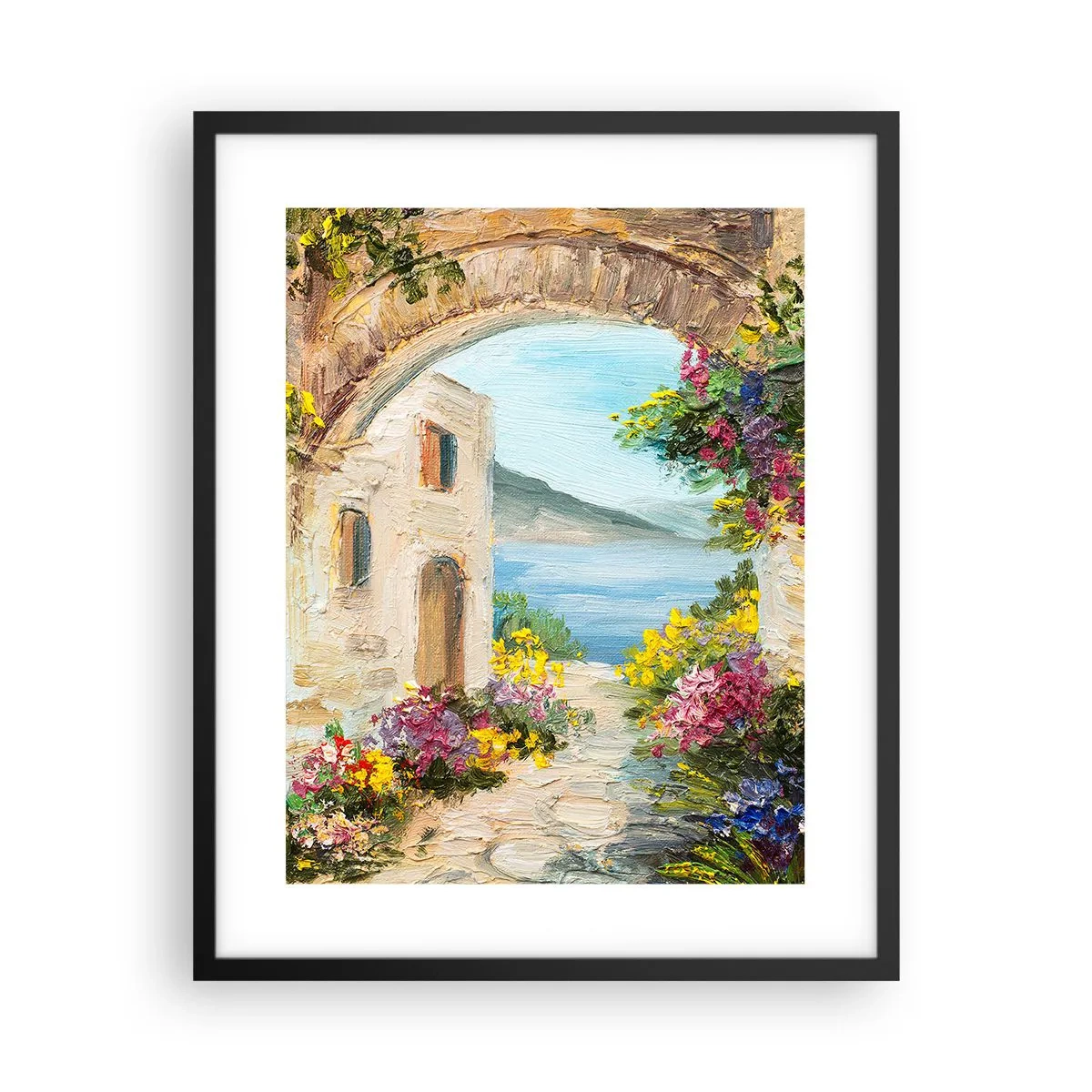 Plakát v černém rámu - Půvab pobřežní krajiny - 40x50 cm