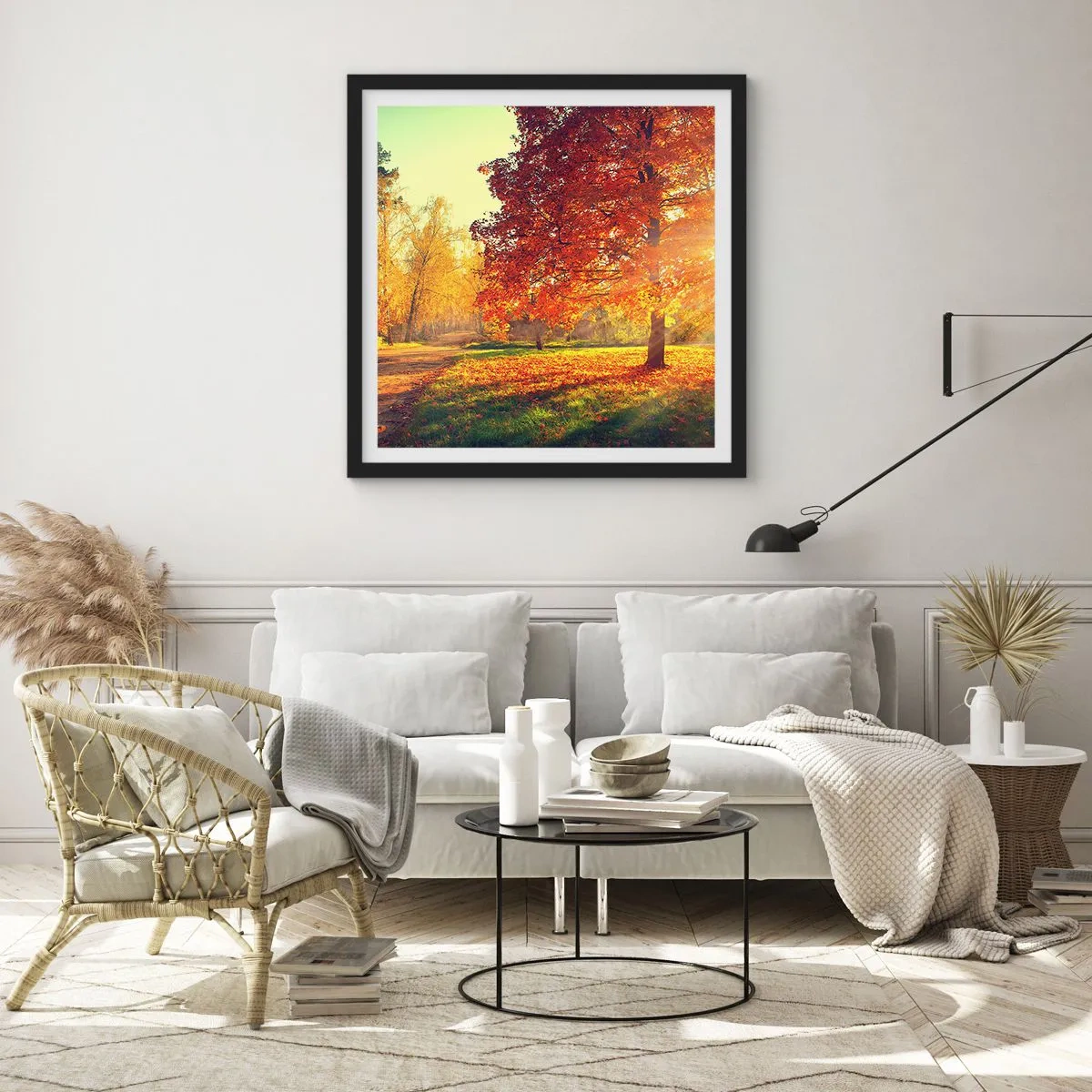 Plakát v černém rámu - Rudé je krásné - 40x40 cm