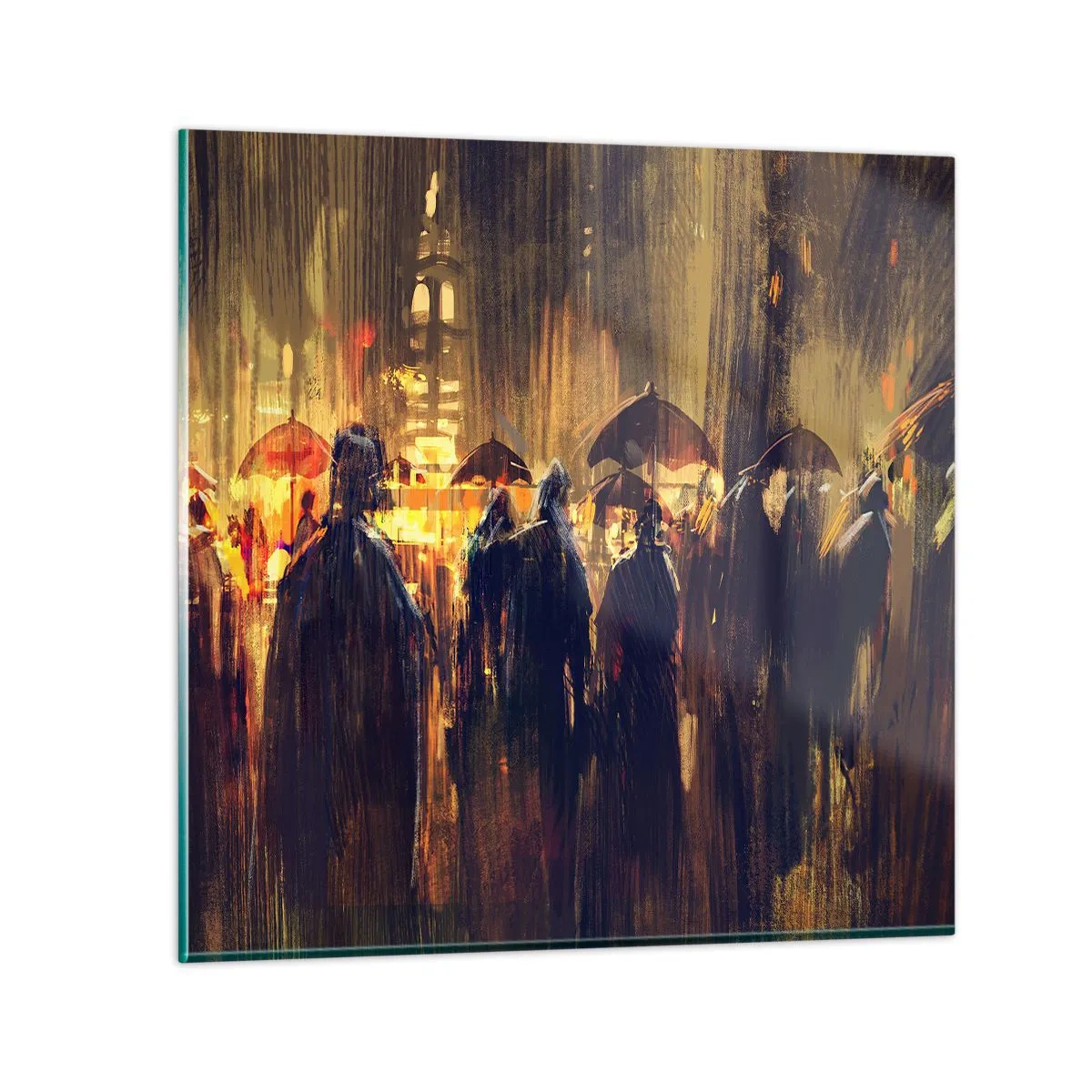 Obraz na skle - Následovníci deště - 50x50 cm