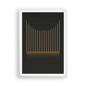 Plakát v bílém rámu - Prozkoumat temnotu - 70x100 cm