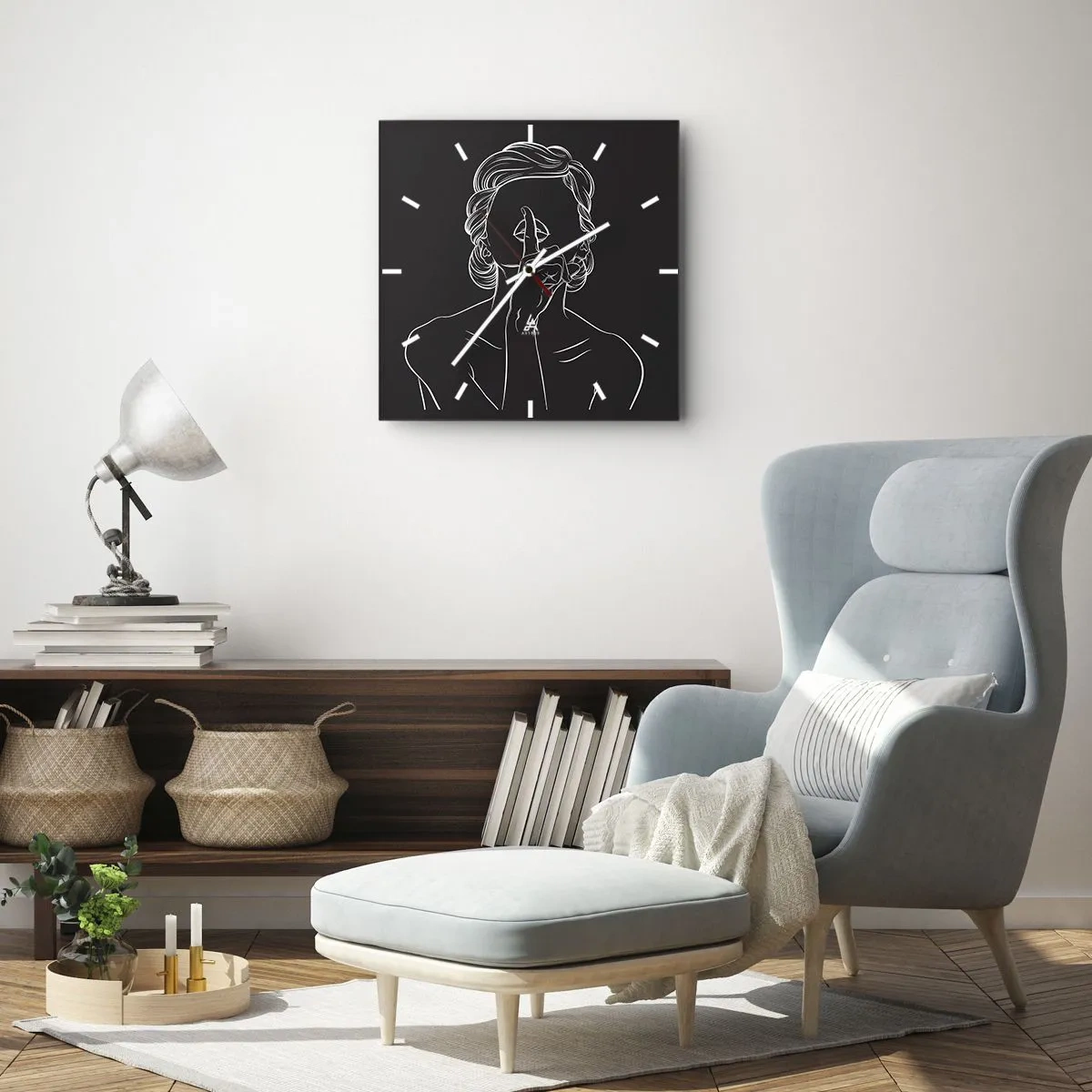 Nástěnné hodiny - Krása rozkvétá v tichu - 30x30 cm