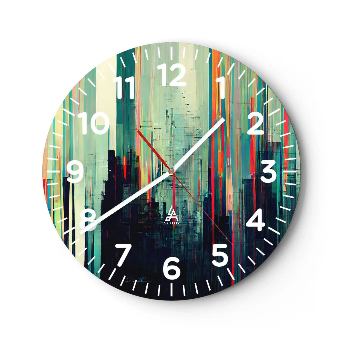 Nástěnné hodiny - Futuristické město - 30x30 cm
