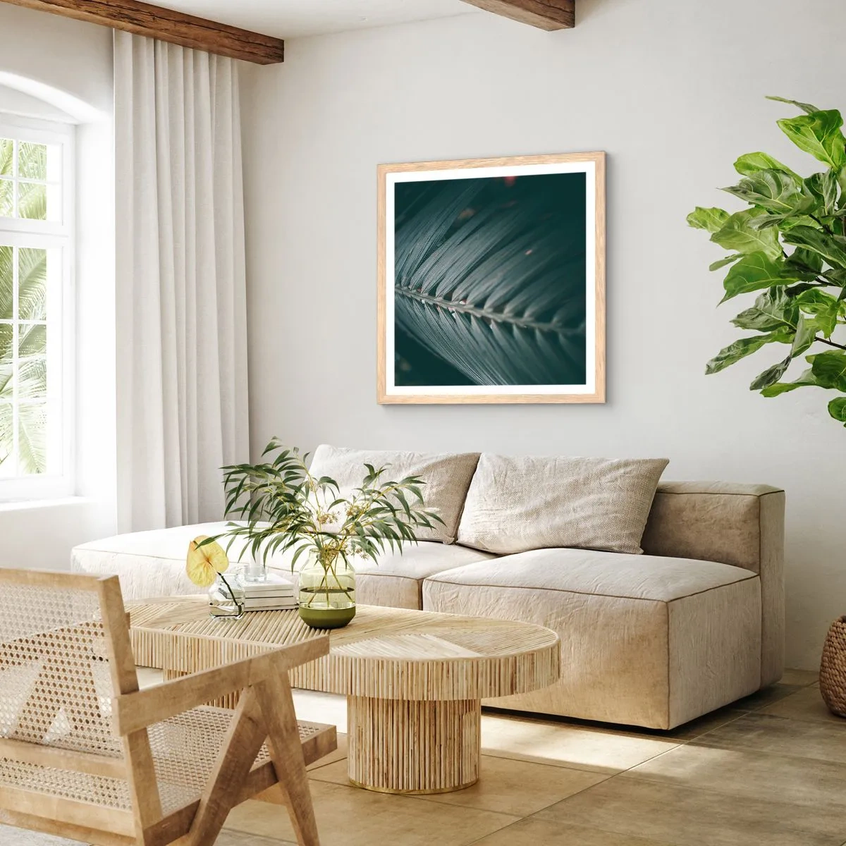Plakát v rámu světlý dub - Přesnost přírody - 50x50 cm