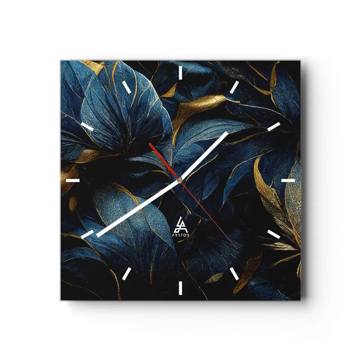 Nástěnné hodiny - Podšívané zlatem - 40x40 cm