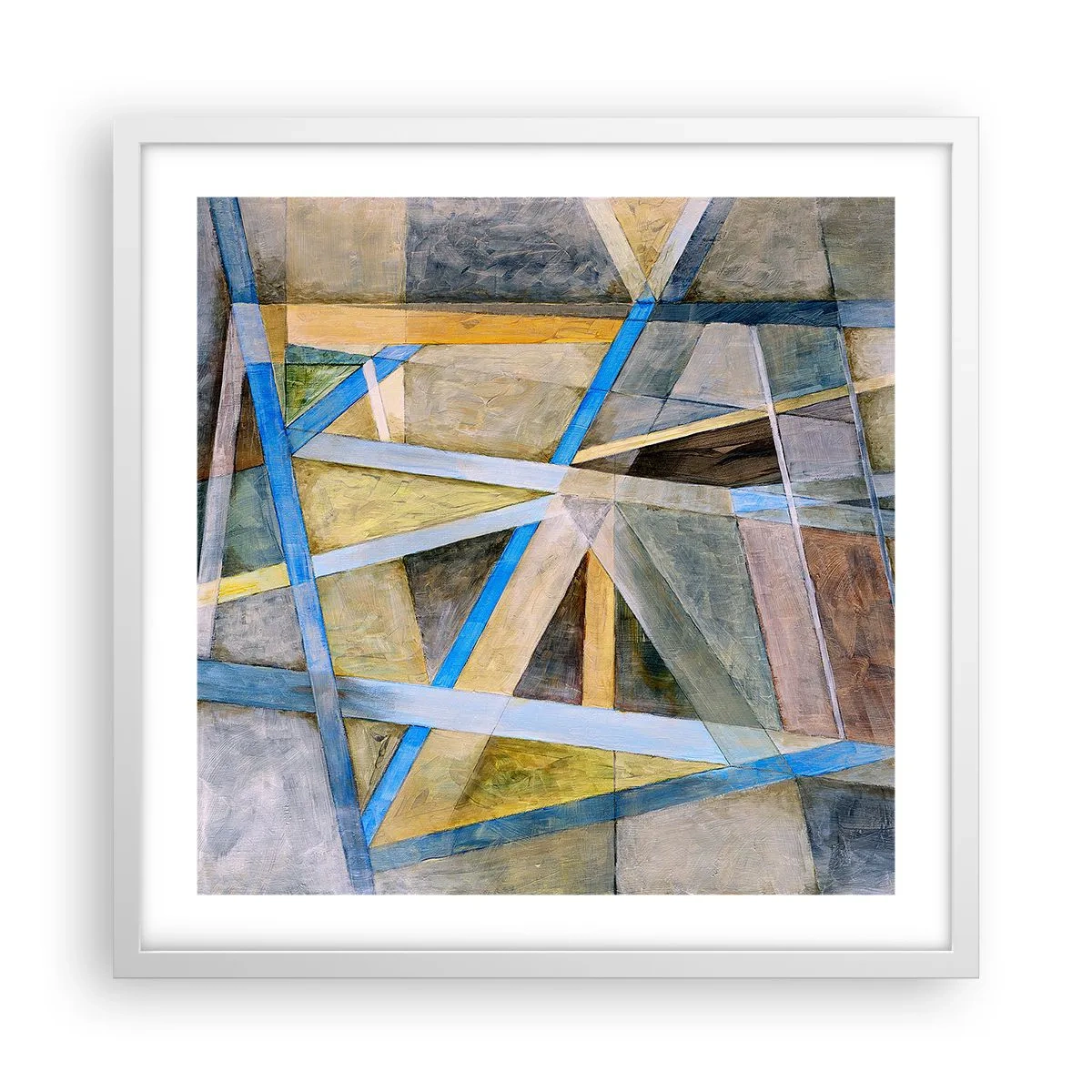 Plakát v bílém rámu - Přímo nebo diagonálně? - 50x50 cm