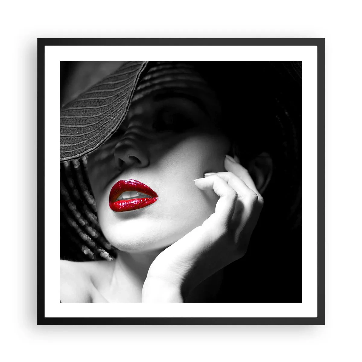 Plakát v černém rámu - Studie v šarlatové - 60x60 cm