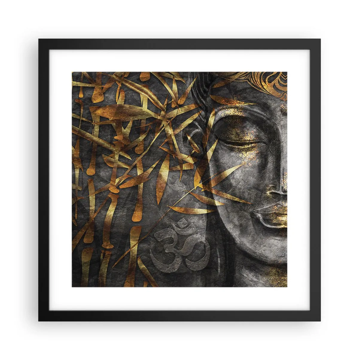 Plakát v černém rámu - Pociťte klid - 40x40 cm