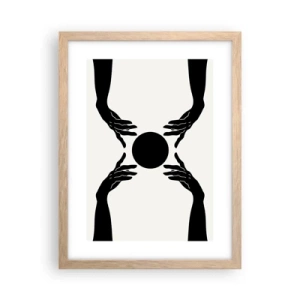 Plakát v rámu světlý dub - Tajné znamení - 30x40 cm