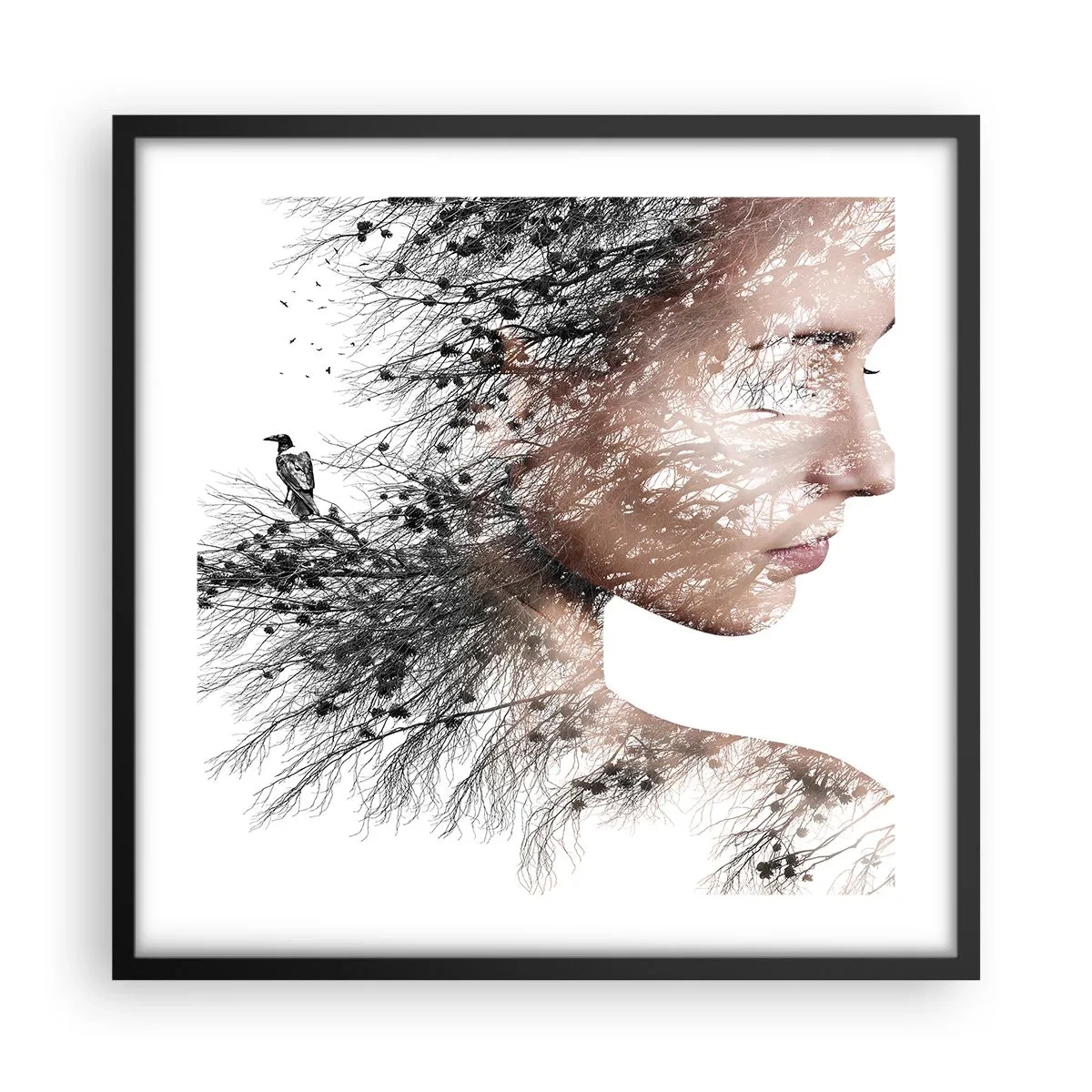 Plakát v černém rámu - Duch lesa - 50x50 cm