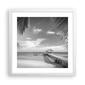 Plakát v bílém rámu - Vzpomínka nebo sen? - 40x40 cm