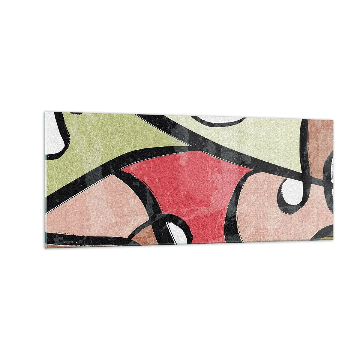Obraz na skle - Piruety uprostřed barev - 100x40 cm