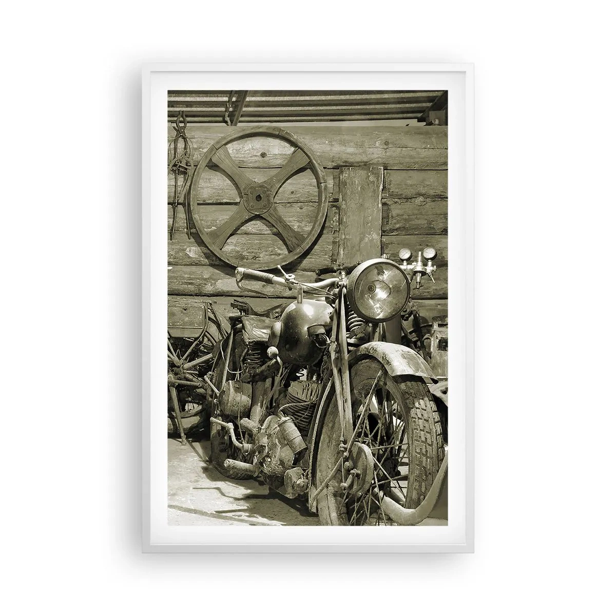 Plakát v bílém rámu - V kůlně strýce Vládi - 61x91 cm