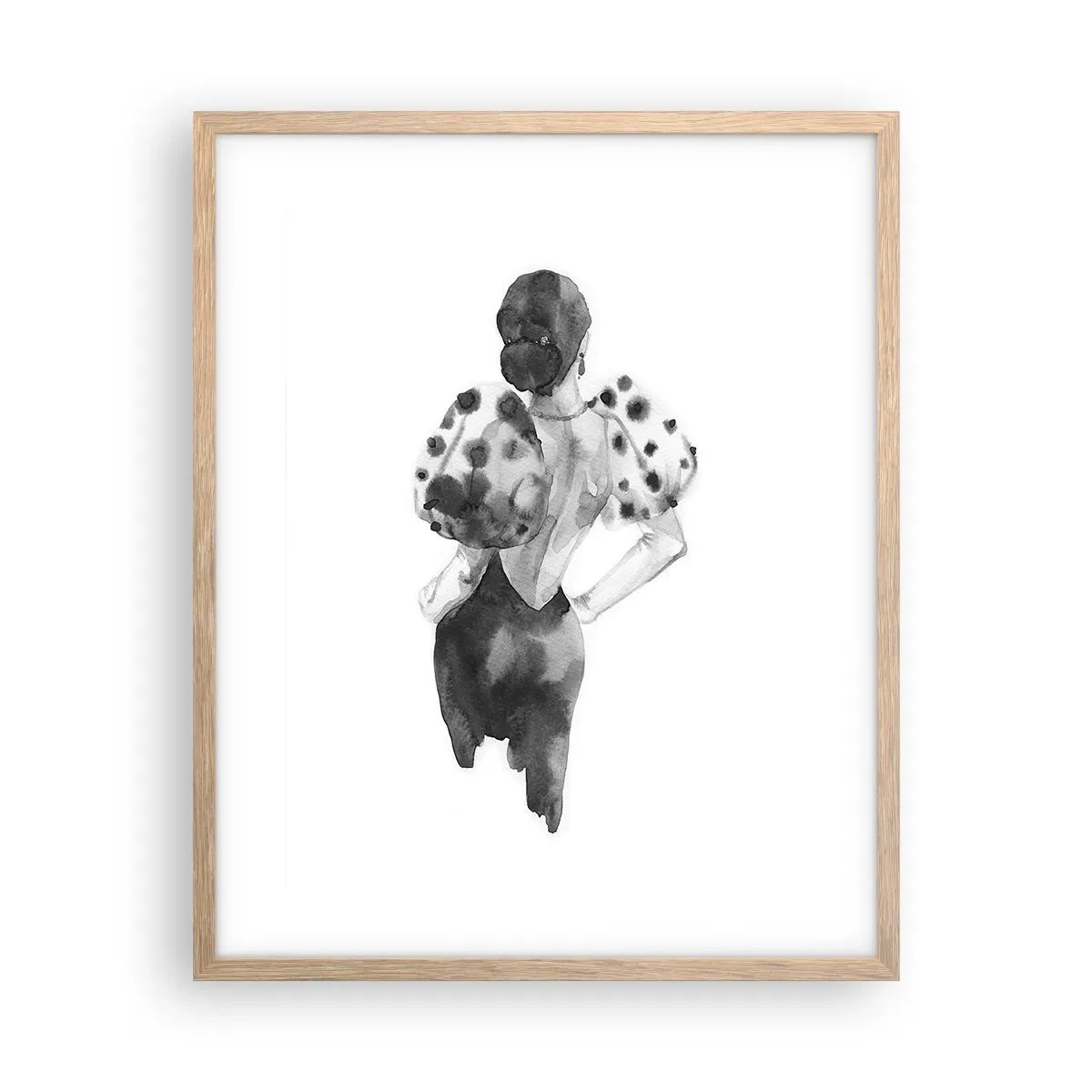 Plakát v rámu světlý dub - Prošla kolem - 40x50 cm